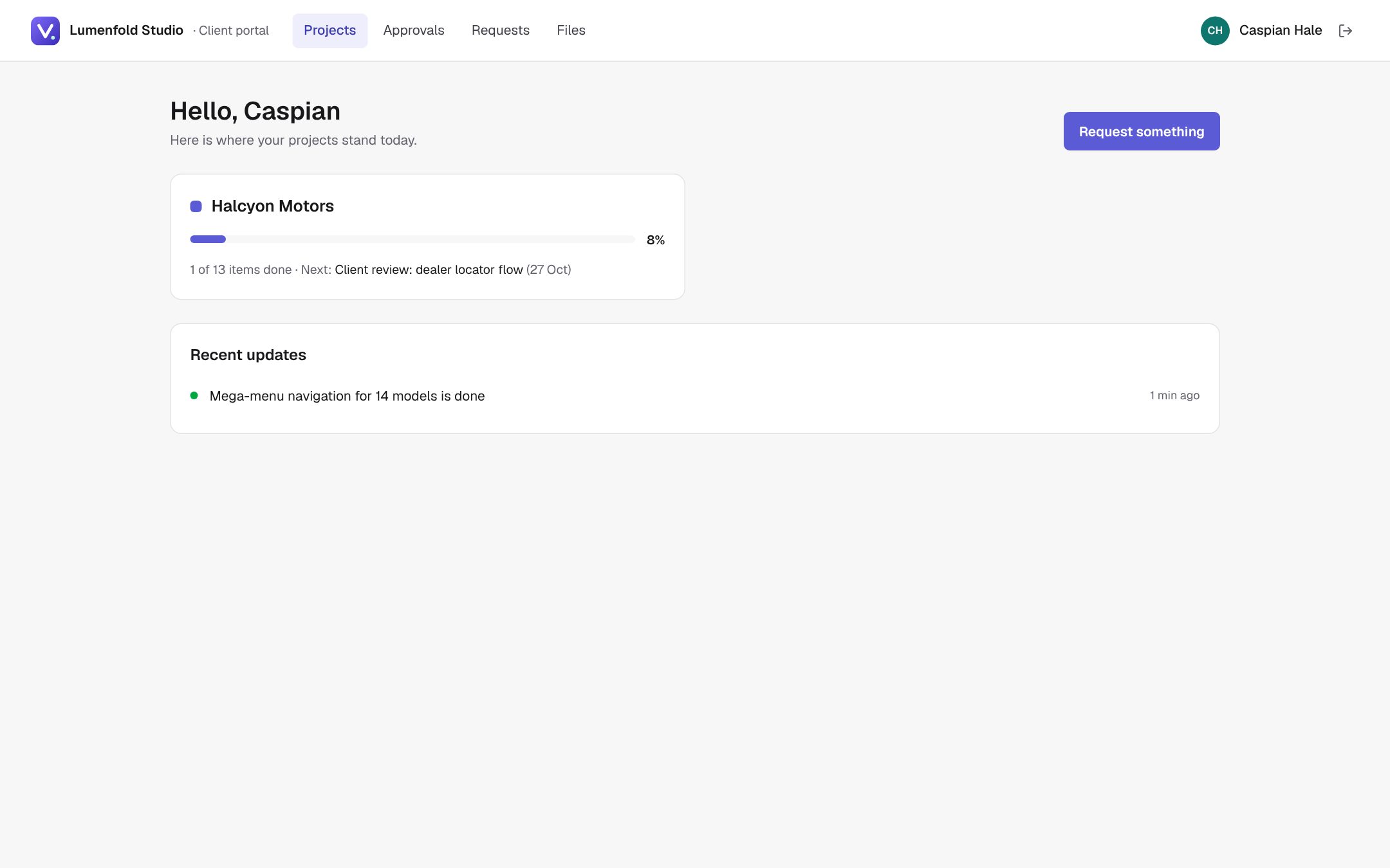 The client portal